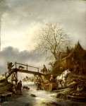 Isack van Ostade - A Winter Scene